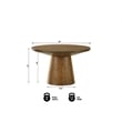 Best Master Furniture Terra Transitional Round Modern Coffee Table (Walnut)