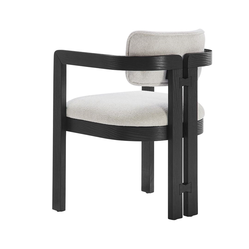 Best Master Furniture Tappelle Mid-Century Black Dining Arm Chair (Set of 2)