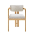 Best Master Furniture Tappelle Mid-Century Natural Dining Arm Chair (Set of 2)