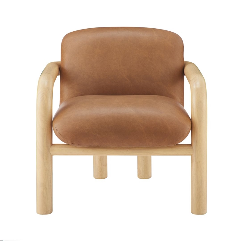 Best Master Furniture Tapporo Mid-Century Modern Natural Accent Chair (Set of 1)