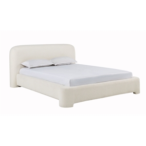 Best Master Furniture Avera Upholstered Burlap Bed Frame (California King/Cream)