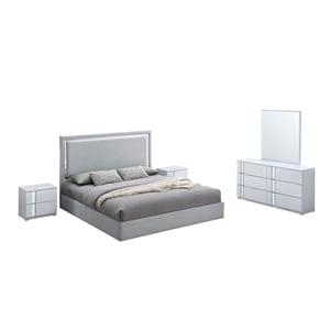 Best Master Furniture Denver 5-Piece Modern Bedroom Set (California King/White)