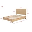 Best Master Furniture Daplen Scandinavian Bed Frame (California King/Light Oak)