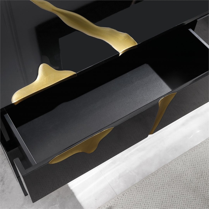 Best Master Furniture Trevello 5-Piece Queen Bed Set (Black/Gold)