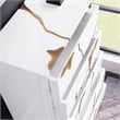 Best Master Furniture Trevello Modern Contemporary 5-Drawer Chest (White/Gold)