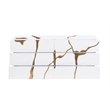 Best Master Furniture Trevello Modern 6-Drawer Dresser (White/Gold)