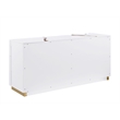 Best Master Furniture Trevello Modern 6-Drawer Dresser (White/Gold)
