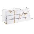 Best Master Furniture Trevello 5-Piece Eastern King Bed Set (White/Gold)