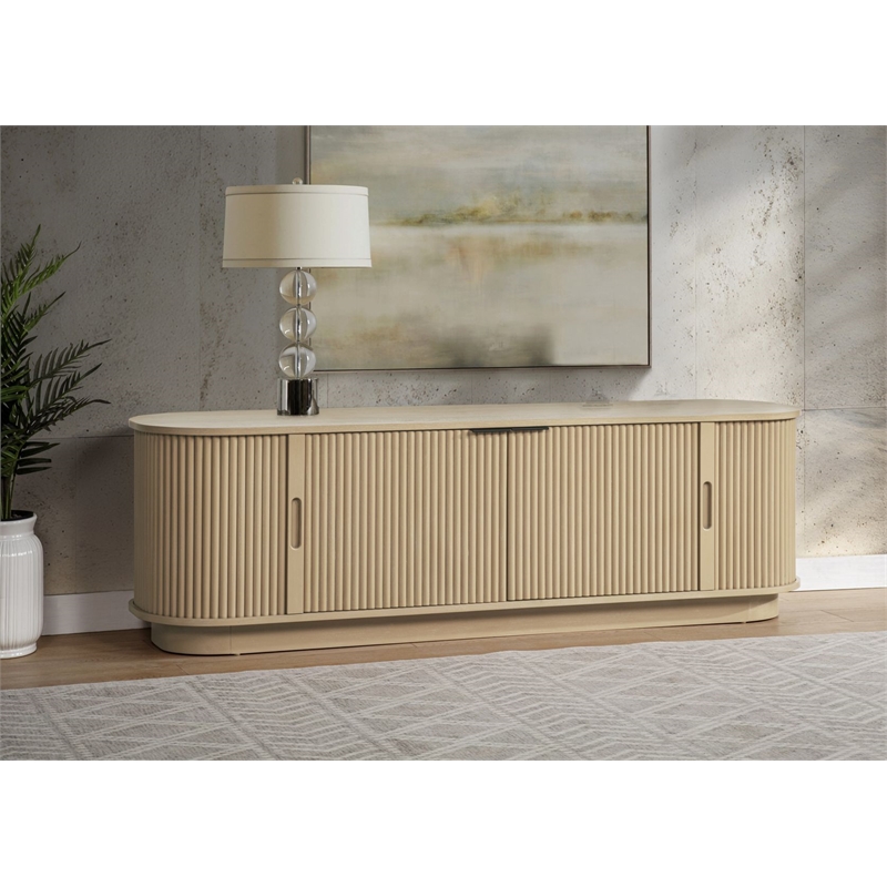 Best Master Furniture Halcrest Mid-Century TV Stand (Light Oak)