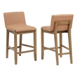 Best Master Furniture Creston Faux Leather Bar Chairs (Brown) - Set of 2