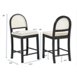 Best Master Furniture Calix Fabric Bar Chairs (Beige/Black) - Set of 2