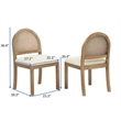 Best Master Furniture Daxon Fabric Dining Chairs (Beige/Brown) - Set of 2