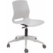 Olio Designs Lola 5 Leg Base Plastic Office Swivel Chair in Light Gray