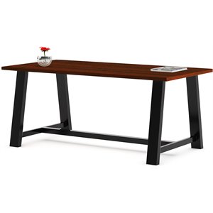 KFI Midtown 3' x 6' Wood Top Standard Height Conference Table in Mahogany