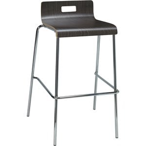 KFI JIVE 30&quot Stylish Wooden Low Back Bar Stool in Espresso