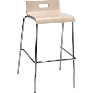 KFI JIVE 30&quot Stylish Wooden Low Back Bar Stool in Natural