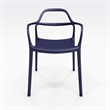 Olio Designs Dali Plastic Indoor-Outdoor Dining Arm Chair in Baltic