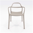 Olio Designs Dali Plastic Indoor-Outdoor Dining Arm Chair in Morel