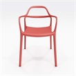 Olio Designs Dali Plastic Indoor-Outdoor Dining Arm Chair in Poppy