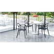 Olio Designs Dali Plastic Indoor-Outdoor Dining Arm Chair in Poppy