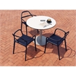 Olio Designs Dali Plastic Indoor-Outdoor Dining Arm Chair in Poppy