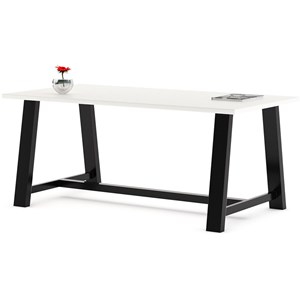 KFI Midtown 3' x 6' Wood Top Counter Height Conference Table in Designer White