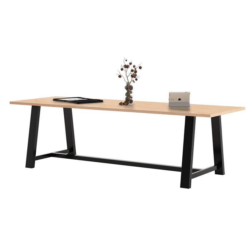 KFI Midtown 3' x 9' Wood Top Standard Height Conference Table in Maple