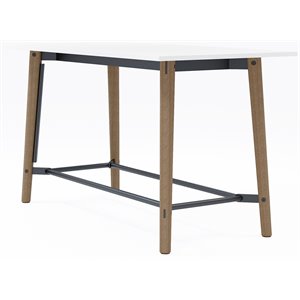Olio Designs Della 36&quot x 72&quot Wooden Counter Height Dining Table in Latte