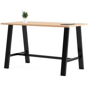 KFI Midtown 3' x 6' Wood Top Bar Height Conference Table in Maple