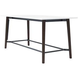 Olio Designs Della 42&quot x 90&quot Wooden Counter Height Dining Table in Umber