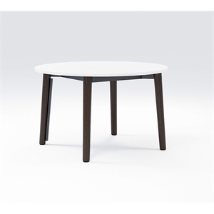 Olio Designs Della 48&quot Round Wooden Dining Table in Umber