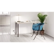 Olio Designs Spright Mobile Wood Top Work Table Desk in Maple and Silver