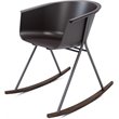 Olio Designs Tee Plastic Black Coffee Frame Rocker in Black Coffee and Umber