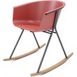 Olio Designs Tee Plastic Black Coffee Frame Rocker in Coral and Latte