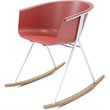 Olio Designs Tee Plastic Silver Frame Rocker in Coral and Latte