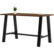 KFI Midtown 3.5 x 6 FT Conference Table - Walnut - Bistro Height