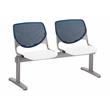 KFI KOOL 2 Seats Reception Bench - Navy Backs - White Seats