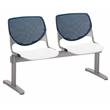 KFI KOOL 2 Seats Reception Bench - Navy Backs - White Seats
