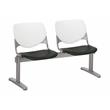 KFI KOOL 2 Seats Reception Bench - White Backs - Black Seats