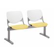 KFI KOOL 2 Seats Reception Bench - White Backs - Yellow Seats