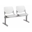 KFI KOOL 2 Seats Reception Bench - White Backs - Light Gray Seats
