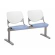 KFI KOOL 2 Seats Reception Bench - White Backs - Peri Blue Seats