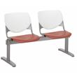 KFI KOOL 2 Seats Reception Bench - White Backs - Coral Seats