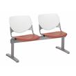 KFI KOOL 2 Seats Reception Bench - White Backs - Coral Seats