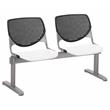 KFI KOOL 2 Seats Reception Bench - Black Backs - White Seats