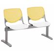KFI KOOL 2 Seats Reception Bench - Yellow Backs - White Seats
