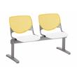 KFI KOOL 2 Seats Reception Bench - Yellow Backs - White Seats