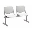 KFI KOOL 2 Seats Reception Bench - Light Gray Backs - White Seats