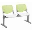 KFI KOOL 2 Seats Reception Bench - Lime Green Backs - White Seats