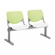 KFI KOOL 2 Seats Reception Bench - Lime Green Backs - White Seats